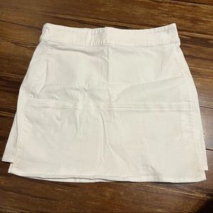 White mini skirt